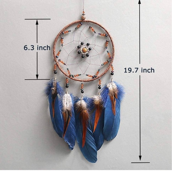 Blue Feather Dreamcatcher Wall Decor - Picture 3 of 4